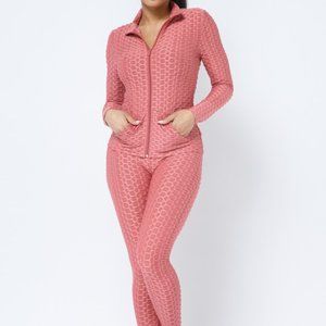 JACQUARD JACKET LEGGING SET WITH POCKETS